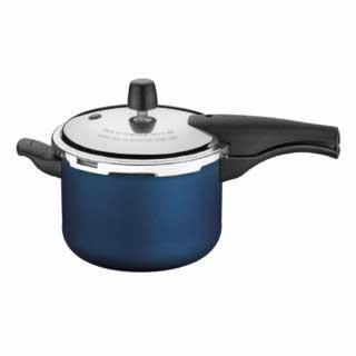 Blue Pressure Cooker 4,5 l Non-Stick  with 4 Safety Valves