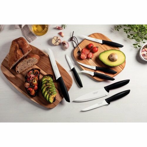 Tramontina Plenus 3 Pieces Knife Set with Stainless Steel Blade and Black Polypropylene Handle
