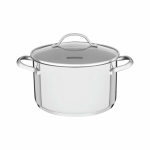 Tramontina Una 24cm 6.1L Stainless Steel Deep Casserole with Tri-ply Bottom
