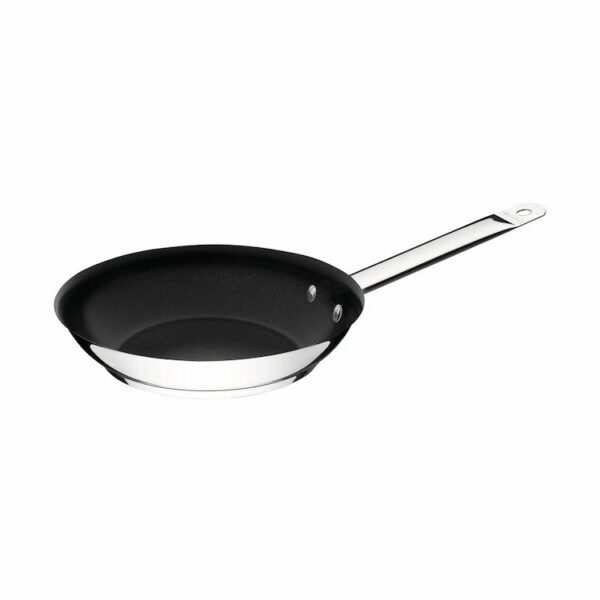 Tramontina Professional 20cm 1.1L Stainless Steel Shallow Frying Pan with Tri-ply Bottom and Interior PFOA Free Nonstick Coating