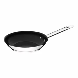 Tramontina Professional 26cm 2L Stainless Steel Shallow Frying Pan with Tri-ply Bottom and Interior PFOA Free Nonstick Coating