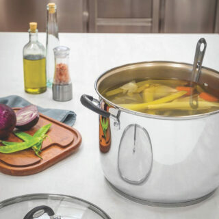 Stock Pot 30 cm 15.4 liters Stainless Steel with Flat Lid