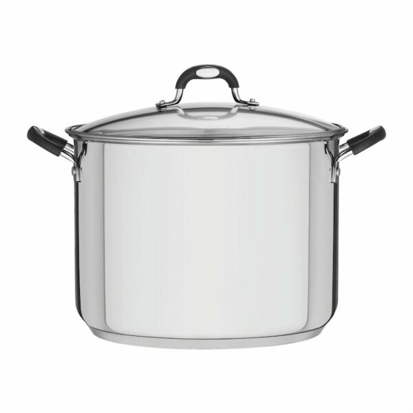 Tramontina Solar Silicon 30cm 15.2L Stainless Steel Stock Pot with Tri-ply Bottom