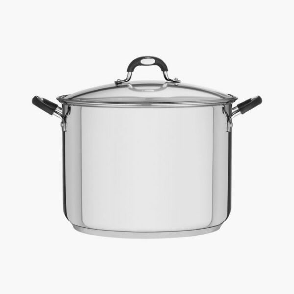 Tramontina Solar Silicon 30cm 15.2L Stainless Steel Stock Pot with Tri-ply Bottom