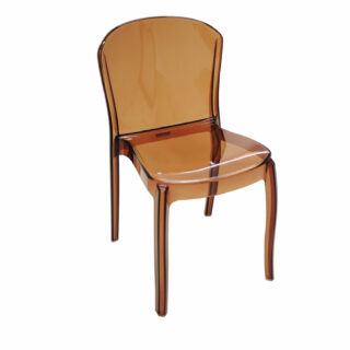 Acrylic Chair Transparent Amber