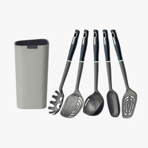 Tramontina Verano 6-Pieces Onyx-colored Utensil Set with Holder