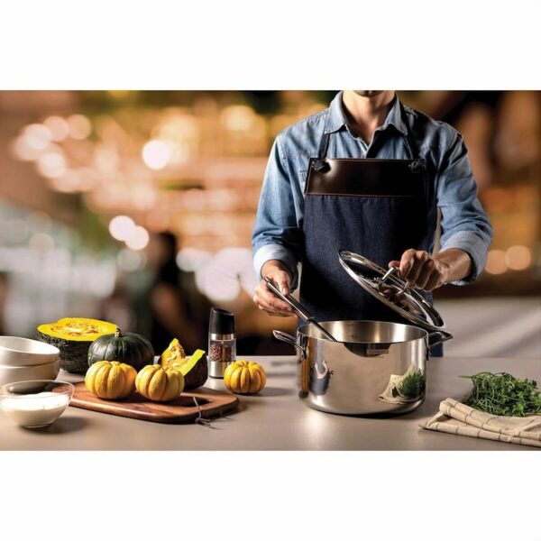 Tramontina Grano 24cm 5.8L Stainless Steel Deep Casserole with Tri-ply Body