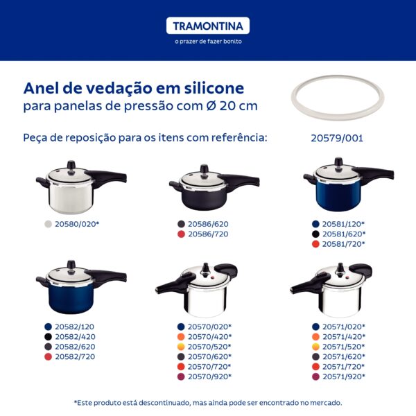 20-cm Silicone Ring for Tramontina Pressure Cooker