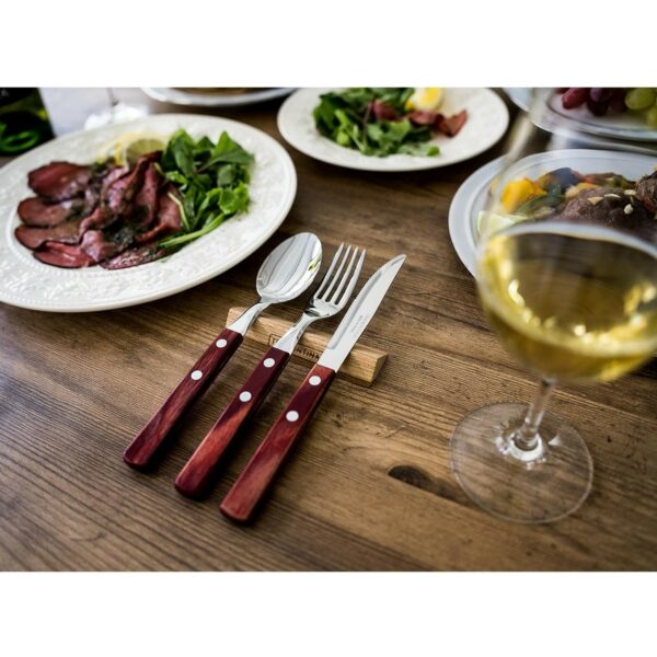 Tramontina Polywood 4 Inches Table Knife with Stainless Steel Blade and Red Dishwasher Safe Treated Handle