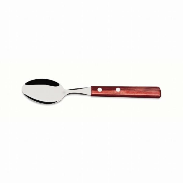Tramontina Stainless Steel Table Spoon with Treated Red Polywood Handle