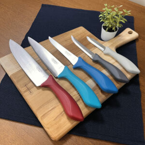 Tramontina Affilata 5 Pieces Knife Set with Stainless Steel Blade and Multicolor Polypropylene Handle