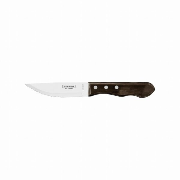 Tramontina Jumbo 5-Inches Steak Knife with Stainless Steel Blade and Brown Treated Polywood Handle