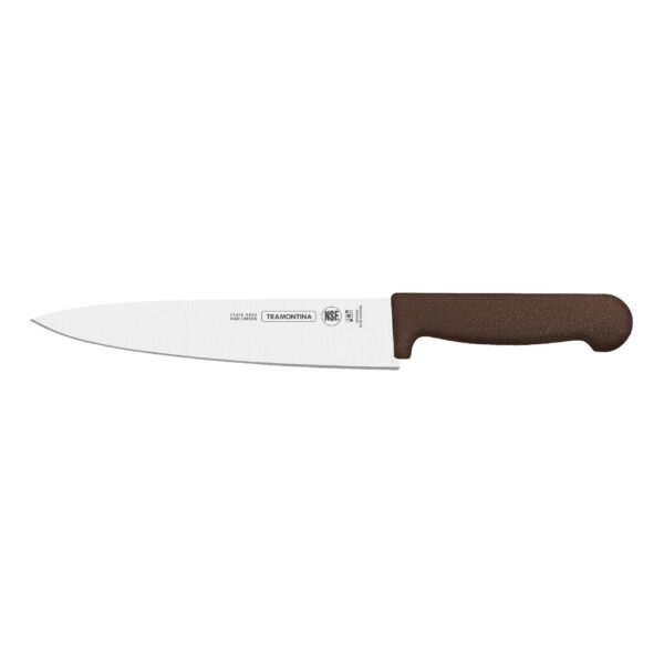 Tramontina Professional 10 Inches Meat Knife with Stainless Steel Blade and Brown Polypropylene Handle with Antimicrobial Protection