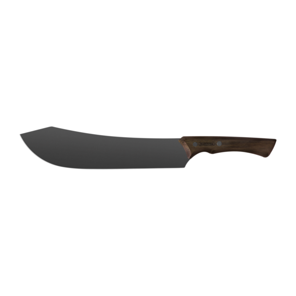 Tramontina Churrasco Black 10 Inches Meat Knife with Blackened Stainless Steel Blade and Wood Handle