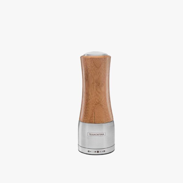 Realce stainless steel and bamboo salt and pepper mill