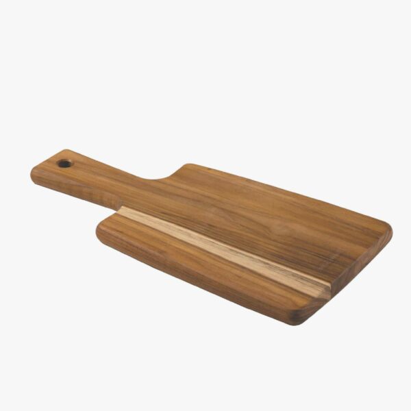 Tramontina Kitchen 30x15 cm Teak Wood Rectangular Cutting Board with Handle with Vegetable Oil Finish