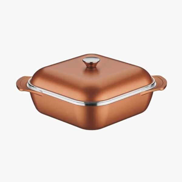 Lyon Casserole Square 28 cm and 5.5 liters -  Forged Aluminum 8 mm