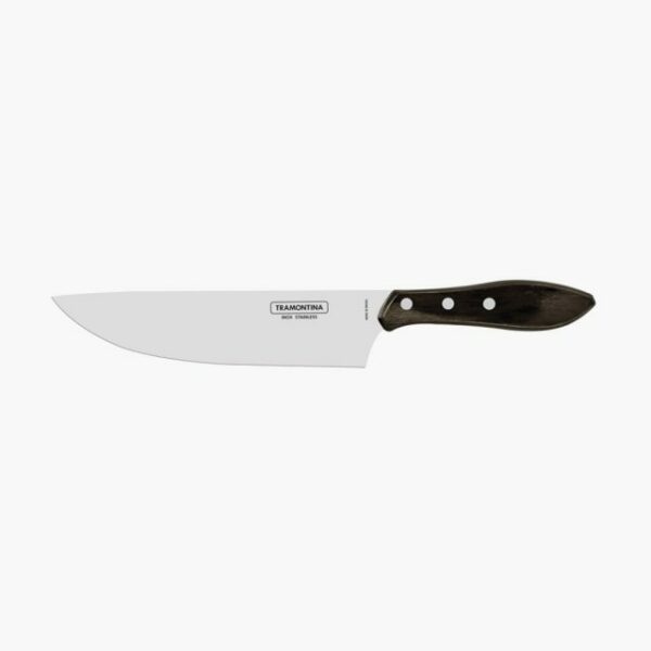 Churrasco Line 8 inches Stainless Steel Knife with Brown Polywood Handle