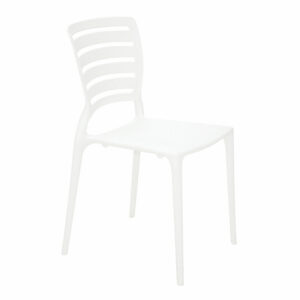 Sofia Chair Horizontal Backrest White