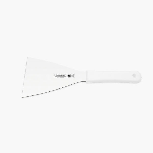 Tramontina Professional 5x4-inch Scraper Spatula with Stainless Steel Blade and White Polypropylene Handle
