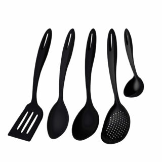 Ability black nylon utensil set, 5 pc set