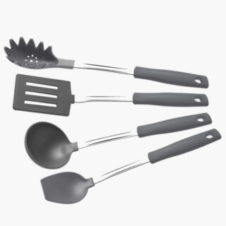 4 pcs Utensils Set Stainless Steel Body Combined with Nylon