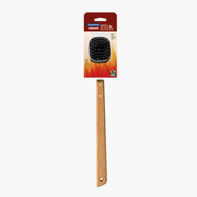 Churrasco BBQ Grill Brush with Wood Handle - Tramontina US