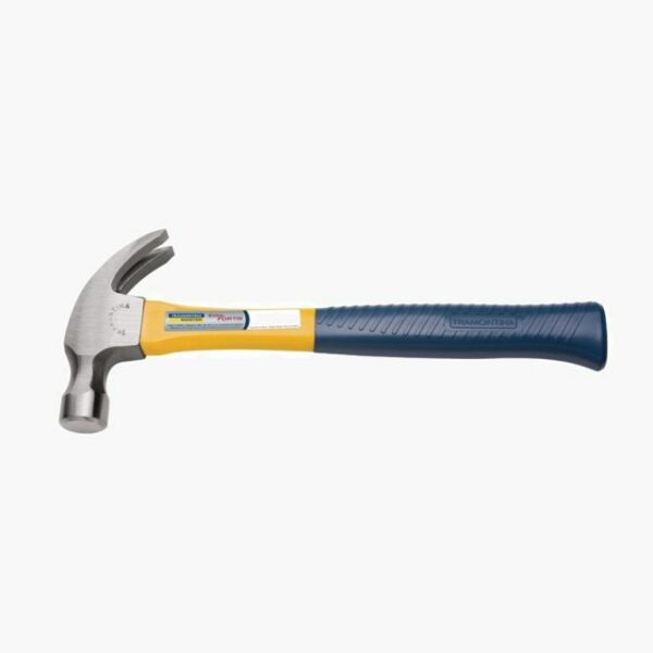 16 oz Claw Hammer Polished Fiberglass Handle with Rubber Grip 32 cm