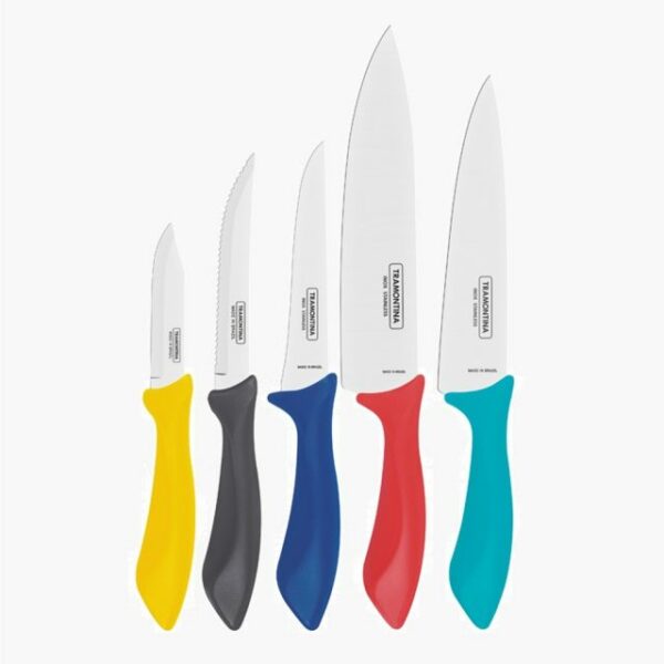 5 pcs Knife Set with Stainless Steel Blades and Ergonomic Handle