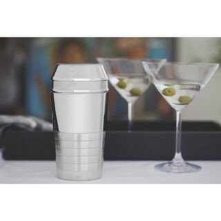 Millenium 680 ml stainless steel cocktail shaker with detailing in matte finish