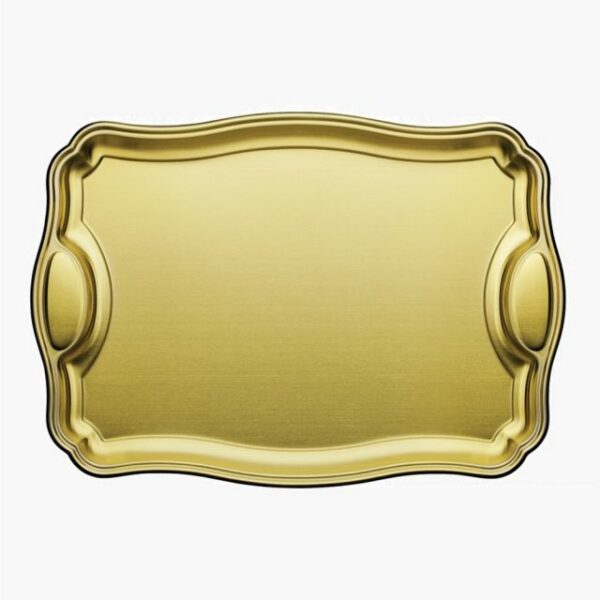 Rectangular Tray Golden 49,5 cm with Handle