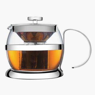 Tea Pot 1200ml Stainless Steel Leaf and Bag Teapot Maker