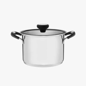 Stainless steel stock pot with triple-ply bottom Ø 20cm