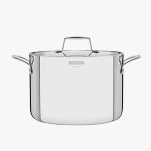 Grano 24 cm 7.7 L stainless steel stock pot with tri-ply body, lid and handles