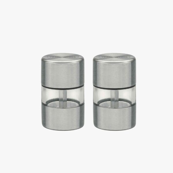 Realce stainless steel and acrylic salt and pepper mill set