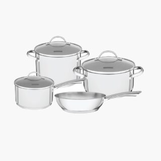 7 pcs  Cookware Set -  Stainless Steel and Induction Ready