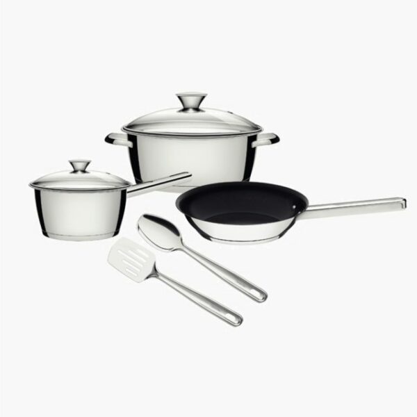 7 pcs Stainless Steel Set with a 24 cm Frying Pan