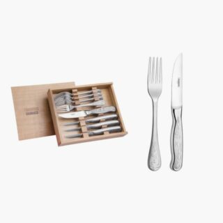 8 pcs Set 4 Stainless Steel Jumbo 5 inches  Knives and 4 Jumbo Forks