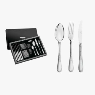 24 Pcs Set Renascença stainless steel flatware set with table knives