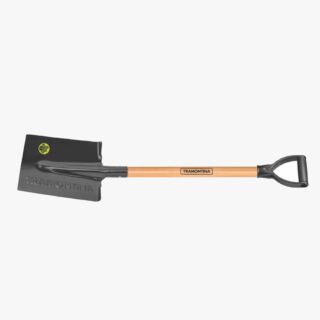 71 cm Square spade, with wood handle