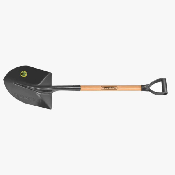 Small round mouth shovel, with 45 cm wood handle