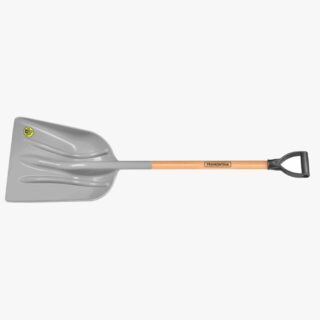 Plastic scoop shovel, 79 cm wood handle
