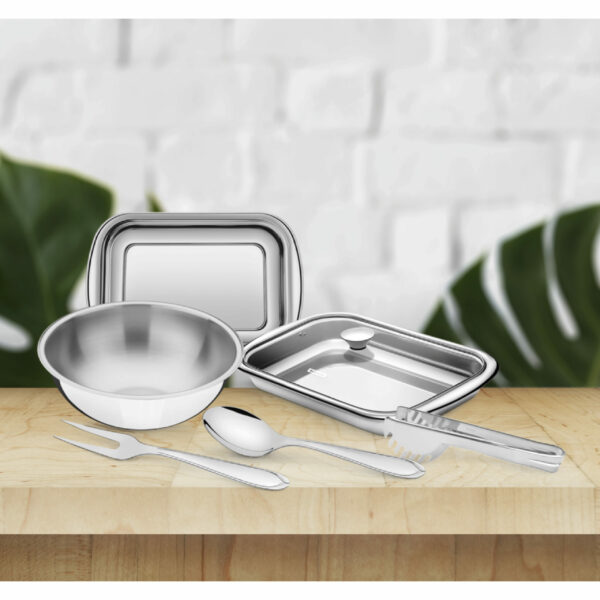 7 pcs Stainless Steel Serving Set with All You Need to Serve in Elegance