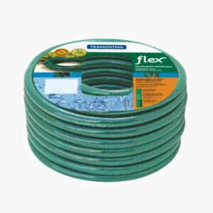 Tramontina Flex 15m Green Garden Hose with 3 Layers for Greater Resistance