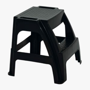 Paiva black polypropylene foot stool