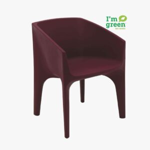 Paco Chair eco-Green in Maroon color