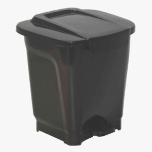 25L ,T-Force Black Polypropylene Trash Can