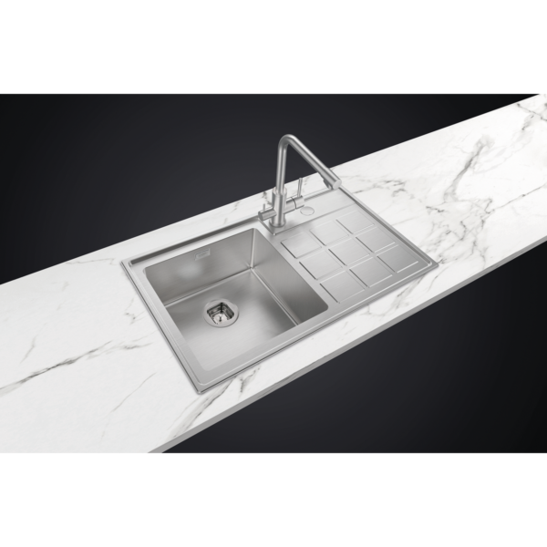 Stainless steel inset sink 86 x 50 cm