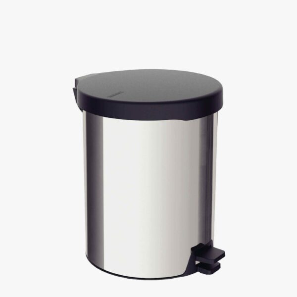 Tramontina New stainless steel pedal trash can with polished finish, 5 L