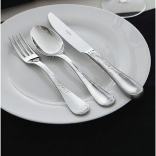 24 Pcs Set Renascença stainless steel flatware set with table knives